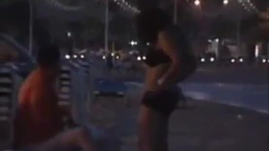 Sex on beach at night by voyeur