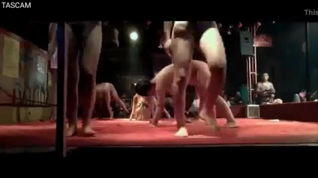 Asian naked public show